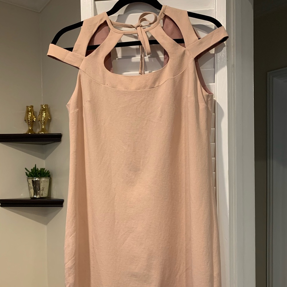 Sisley mini dress in light pink/nude. Size Small.